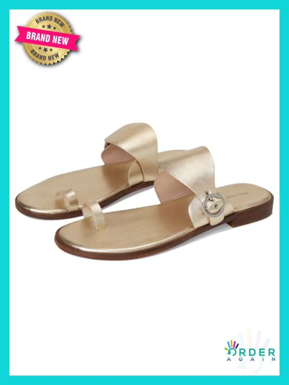 Slip On Sandals with Leather Uppers and Platform Heel